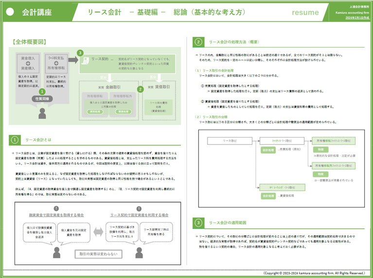 【会計実務講座】リース会計 - 基礎編 - リース会計の基本的な考え方と分類、対象となる契約範囲 | 上浦会計事務所
